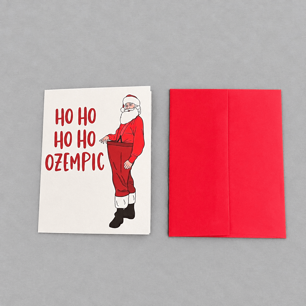 Skinny Santa Holiday Card photo 3 on the lighter grey backdrop