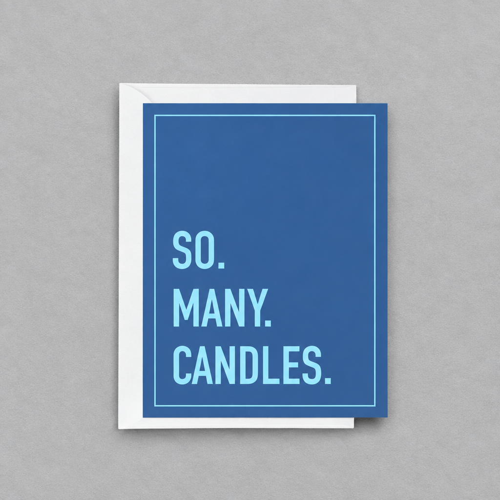 So. Many. Candles. Birthday Card photo 1 on the lighter grey backdrop