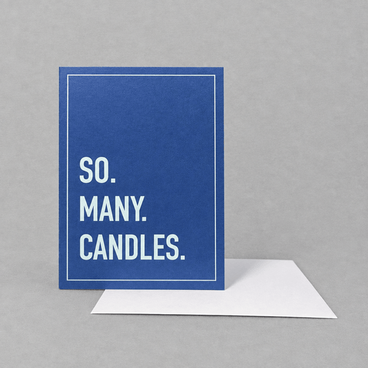 So. Many. Candles. Birthday Card photo 2 on the lighter grey backdrop
