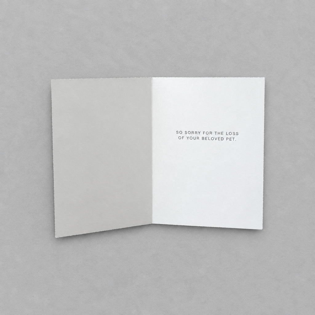Sorry Dogs Pet Sympathy Card photo 2 on the lighter grey backdrop