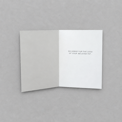 Sorry Dogs Pet Sympathy Card photo 2 on the lighter grey backdrop