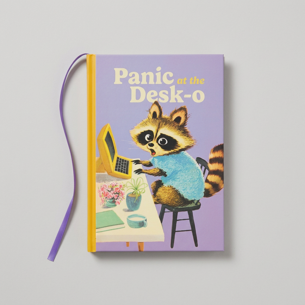 Square alternate notebook with ribbon