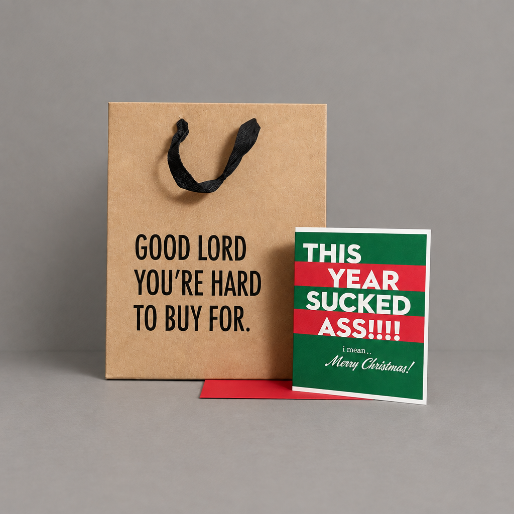 Square card and gift bag photo