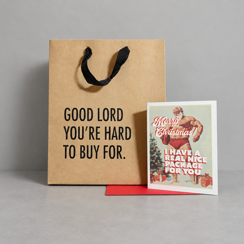 Square card and gift bag photo