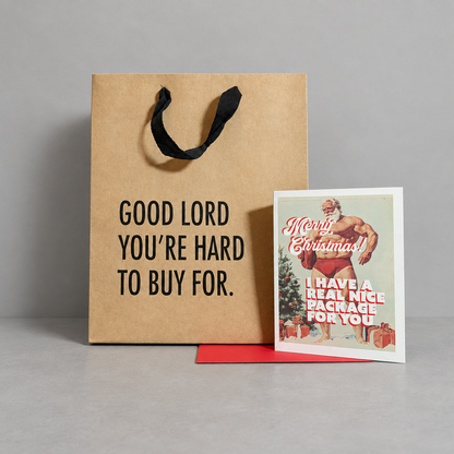 Square card and gift bag photo