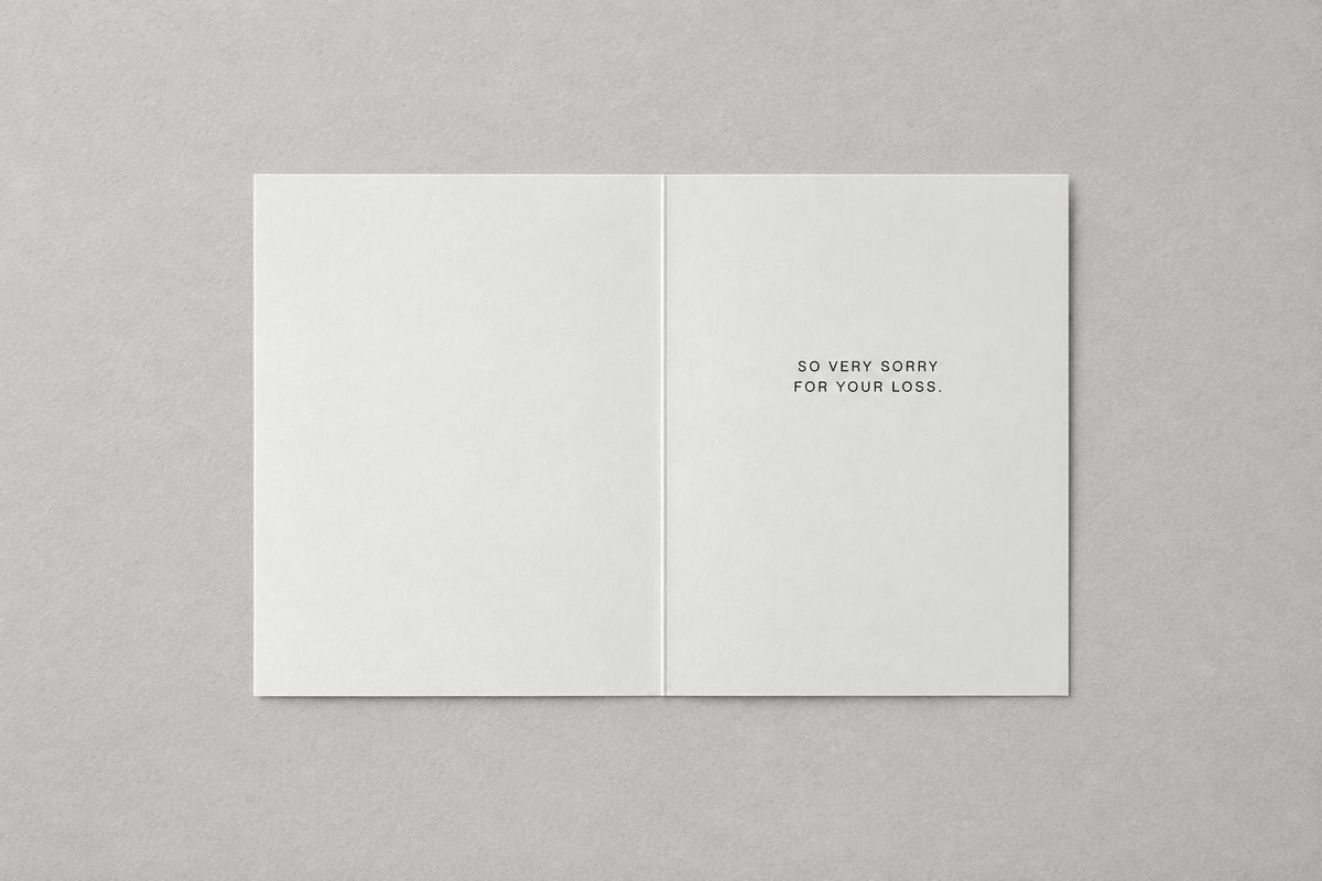 Sympathy card standalone retry, grey backdrop