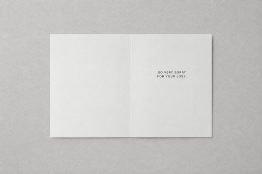 Sympathy card standalone retry, grey backdrop