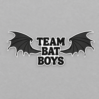 Team Bat Boys Clear Sticker photo 1 on the lighter grey backdrop