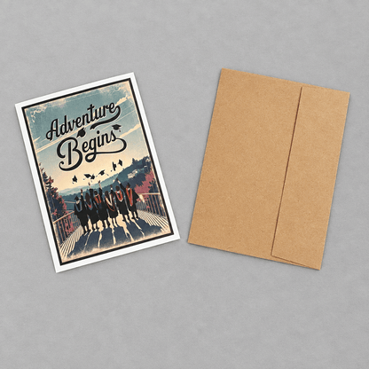 The Adventure Begins – Graduation Card photo 6 on the lighter grey backdrop