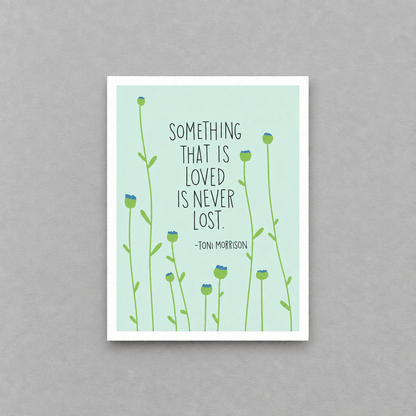 Toni Morrison Quote Sympathy Card photo 1 on the lighter grey backdrop