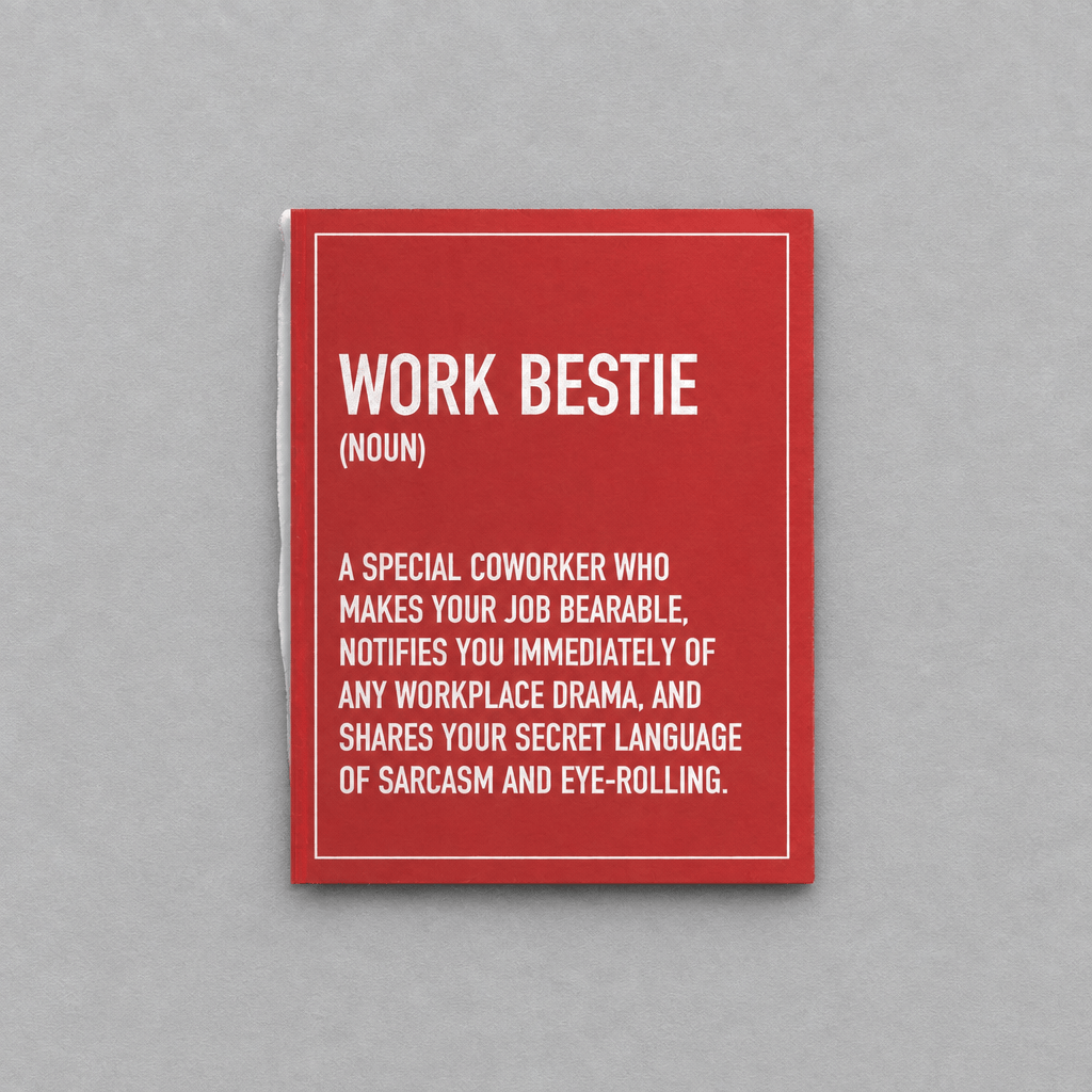 Work Bestie Definition Card photo 1 on the lighter grey backdrop