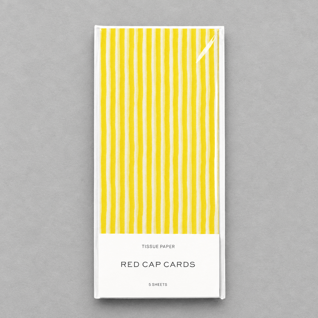 Yellow Stripe Tissue Paper photo 1 on the lighter grey backdrop
