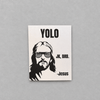 YOLO Jesus Easter Card photo 1 on the lighter grey backdrop