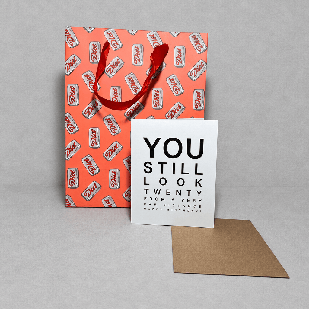 You Still Look Twenty From A Distance Birthday Card photo 2 on the lighter grey backdrop