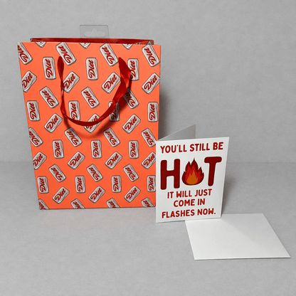 You'll Still be Hot Greeting Card photo 3 on the lighter grey backdrop